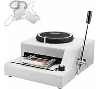 FLTRGO Máquina de Estampado de Tarjetas de código de 72 Caracteres, máquina de Estampado de codificación de Placas de identificación, máquina de Estampado de Acero Inoxidable para Metal~/