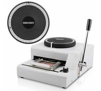 FLTRGO Máquina De Estampado, Estampador Manual De Tarjetas De PVC con Capacidad De 72 Caracteres, Ideal para Tarjetas De Regalo, Tarjetas De Crédito, Identificación VIP Y Tarjetas De Membresía~/