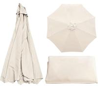 FLTRGO Redondo 2.7m|3m|6-Varillas |8-Varillas Impermeable Toldo De Recambio De Tela De Paraguas, Toldo De Repuesto para Sombrilla De Patio Paraguas De Jardín, Tela De Poliéster Protección UV30