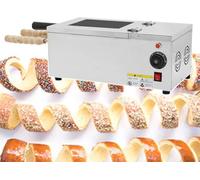 FLTRGO Rodillo de Chimenea de Pan de Helado, Máquina eléctrica de Parrilla de Rollo de Pan, Máquina eléctrica de Rodillo de Pastel, con 2 Rodillos, Horno de Pastel de Chimenea~/