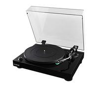 Fluance Reproductor de discos de vinilo de alta fidelidad Elite con cartucho de audio Technica AT95E, transmisión por correa, contrapeso ajustable, zócalo de madera maciza - Piano negro (RT81T)