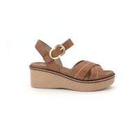 Fluchos 9640 Sandalia con Cinta Textil Ajustable y Plantilla Acolchada para: Mujer Color: Cuero Talla: 38