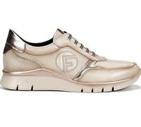 Fluchos - Zapatilla Sneakers Deportiva,de Piel,cordón elástico,Sencilla,clásica,Plantilla Extraible, para: Mujer Color: Cristal Talla:40