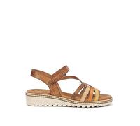 Fluchos Dorking by D9113 Camel - Sandalias cómodas para mujer con cuña ligera | Piel suave, cierre ajustable y suela flexible (Sistema tallas calzado EU, Adulto, Mujer, Números, mediano, 40)