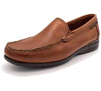 Fluchos - Mocasín de Hombre - Orion 8682 Tornado Negro - Mocasín de Piel - Cierre con Elásticos - Color Marrón - Talla 39