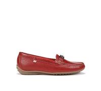 Fluchos - Mocasín de Mujer - Bruni F0804 Floter Rojo - Zapato de Piel - Cierre con Mocasín - Suela de Goma - Color Rojo - Talla 39