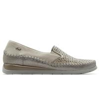Fluchos - Mocasín,Zapato,Blucher,Calado,de Rejilla,Piel,con Plantilla Extraible,Sencillo y clásico, para: Mujer Color: Raw Talla:37