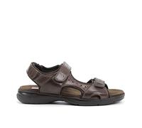 Fluchos - Sandalia de Hombre - Dozer F1201 Surf Café - Sandalia de Piel - Cierre con Velcro - Amortiguación Ligera - Color Marrón - Talla 42