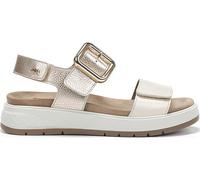 Fluchos - Sandalia de pala, casual,cuña media,plantilla extraible,con cierre de hebilla y dos tiras adesivas, para: Mujer color: RAW talla:37