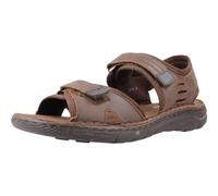Fluchos - Sandalias de Piel para hombre, Plantilla acolchada, Piso antideslizante y flexible. Marca Color Marron/Negro talla: 45