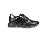 Fluchos - Sneakers,Zapato Deportivo Casual de Mujer con cuña,Cordones y Cremallera,Suela de Goma con cuña para: Mujer Color: Negro Talla:40
