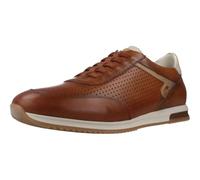 Fluchos - Zapato Casual de Cordones elásticos,Suela de Goma,Liso,de Piel,Calado,traspirable, para: Hombre Color: Cuero Talla:42