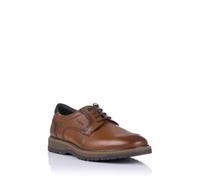 Fluchos - Zapato Casual,mocasín de Cordones,Blucher Plano,Suela de Goma,Color Liso,clásico,Sencillo para: Hombre Color: Camel Talla:39