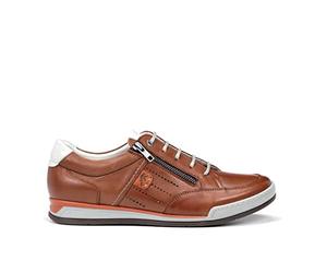 Fluchos - Zapato de Hombre - ETNA F0148 Habana Cuero - Zapato de Piel - Cierre con Cremallera - Color Marrón - Talla 40