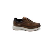Fluchos - Zapato Deportivo Casual de Piel, con Cordones y Suela Blanca de Goma,Plantilla Extraible,Sencillo, para: Hombre Color: Nut Talla:42