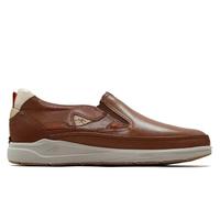 Fluchos - Zapato mocasín,sin Cordones,Suela Blanca de Goma,Plantilla Extraible,Blucher de Piel,clásico para: Hombre Color: Cuero Talla:40