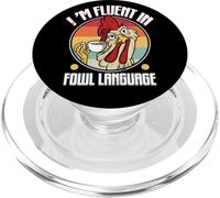 Fluent in Fowl Language Funny Chicken Lover Gift Retro PopSockets PopGrip para MagSafe