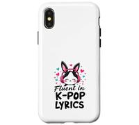 Fluent In K-POP Cute Bunny Música Coreana Corea Bunny Carcasa para iPhone X/XS