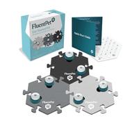FluentPet Speak Up - Kit de iniciación con sonido más claro hacia arriba, 6 botones grabables para perros y 3 hexTiles grises, juego de botones de comunicación para perros y gatos, con pilas