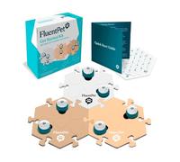 FluentPet Speak Up - Kit de iniciación con sonido más claro hacia arriba, 6 botones grabables para perros y 3 hexTiles beige | Juego de botones de comunicación para perros y gatos | con pilas