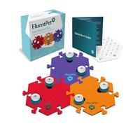 FluentPet Speak Up - Kit de Inicio con Sonido más Claro hacia Arriba | 6 Botones grabables con baterías preinstaladas y 3 Alfombrillas de botón HexTile | Botones de comunicación para Perros y Gatos