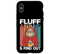 Fluff Around and Find out Funny Cat Adult Humor Kitten Owner Carcasa para iPhone X/XS