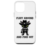 Fluff Around Find Out Meowdy Cat Funny Cowboy Overstimulated Carcasa para iPhone 12 mini