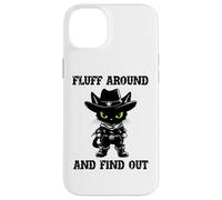 Fluff Around Find Out Meowdy Cat Funny Cowboy Overstimulated Carcasa para iPhone 14 Plus