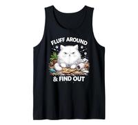 Fluff Around Funny Sarcastic Cat Lady Cita Humor Dicho Camiseta sin Mangas