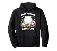 Fluff Around Funny Sarcastic Cat Lady Cita Humor Dicho Sudadera con Capucha