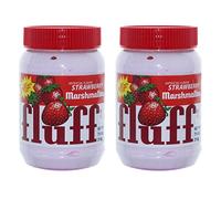 Fluff Marshmallow Strawberry 2 Unidades, Pan, Pan, Untar Untar Espuma Azúcar, Fresas, 213 g, 42671