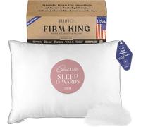 FluffCo Almohadas Zen Fluff, alternativa al plumóna, almohada de cama King para dormir fabricada en Estados Unidos, almohada de calidad de hotel de lujo,100 % algodón, 300 hilos (paquete de 1)