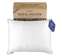 FluffCo Zen Fluff - Almohada alternativa al plumón para cama King, fabricada en EE. UU., almohada de lujo con calidad de hotel, 100 % algodón, 300 hilos, 1 unidad