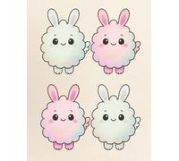 Fluffy Bunny Pals: A Cute & Colorful Lined Notebook: Adorable Pastel Bunny-Themed Writing Pad - A4, 100 Pages, Perfect for Notes, Journaling & Creative Ideas