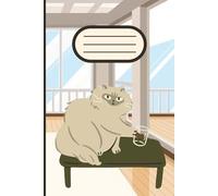 Fluffy Cat Pushing The Glass Off The Table: Lined Notebook / Journal With 120 Pages
