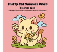 Fluffy Cat Summer Vibes Coloring Book