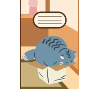 Fluffy Cat Wants To Fit In The Box: Lined Notebook / Journal With 120 Pages