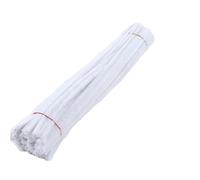 Fluffy Chenille Wire, 200 piezas 30 cm tallos de chenilla limpiador tuberías Multicolor suministros for manualidades DIY(White)