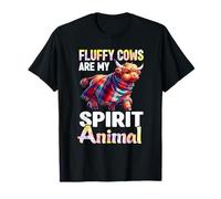 Fluffy Cows Are My Spirit Animal Granja de vacas de las tierras altas escocesas Camiseta