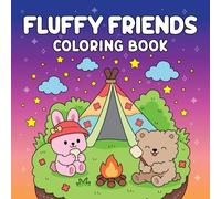 Fluffy Friends: Bold and Easy Coloring Book for Adults Featuring Cute and Adorable Animal Characters for Relaxation and Stress Relief