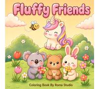 Fluffy Friends Libro Para Colorear: 36 Escenas Kawaii para Niños y Adultos | 8 Páginas Test Color | Sin Traspaso de Tinta | Gatitos, Conejitos, Unicornios, Ositos, Pandas | Regalo