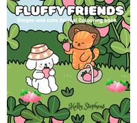 Fluffy friends: Simple and cute animal colouring book