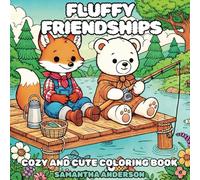 Fluffy Friendships: Cozy and Cute Coloring Book for Adults and Teens featuring adorable animals in cozy scenes for relaxation. (Fluffy Friends Coloring)