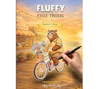 Fluffy Hygge Friends Summer Edition. Cozy Girl Coloring Book with Wide Reverse Coloring and Ink Tracing for Women, Teens and Seniors. Very Fuzzy ... Patterns for Stress Relief and Mindfulness