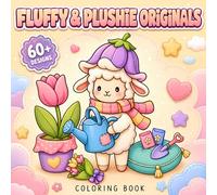 Fluffy & Plushie Originals Coloring Book: Bold And Easy Animal Designs For Kids, Teens, Grownups, And Relaxing Creative Gift Time