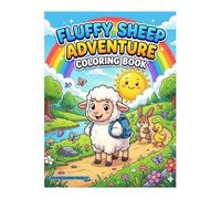 Fluffy Sheep Adventure Coloring Book: Fun & Easy Animal Coloring Pages with Cute Sheep, Farm Friends & Outdoor Adventures | Big Bold Designs for Toddlers, Preschoolers & Beginners