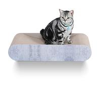 Fluffydream Rascador de Gato de cartón, Cama de salón, diseño de Hueso, reciclable, Ondulado, Resistente y Duradero, Protector de Muebles, Reversible, Gris