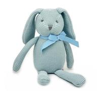 FLUFFYFUN Peluche Conejo Azul 18cm, Peluche Bebe de 100% Algodon Organico