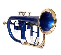 Flugel Horn 4 Válvula Bb Pitch Con Estuche Duro Libre Y Mp, Azul