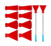 Fluid Art - Juego de herramientas de soplado de acero inoxidable y boquillas de silicona para vertido de acrílico, técnicas holandesas, boquillas artísticas de silicona de acero inoxidable